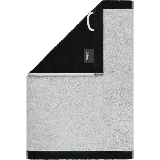 Cawo Lifestyle Splash Doubleface 7071 Gastendoekje 30x50 platin/schwarz