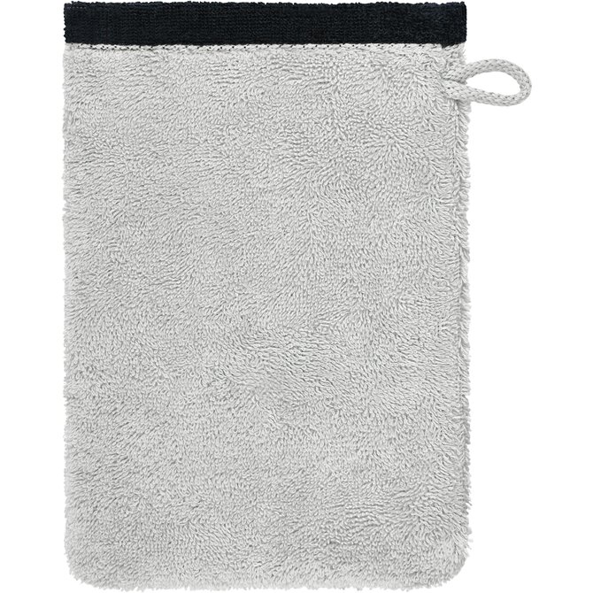 Cawo Lifestyle Splash Doubleface 7071 Washandje 16x22 platin/schwarz