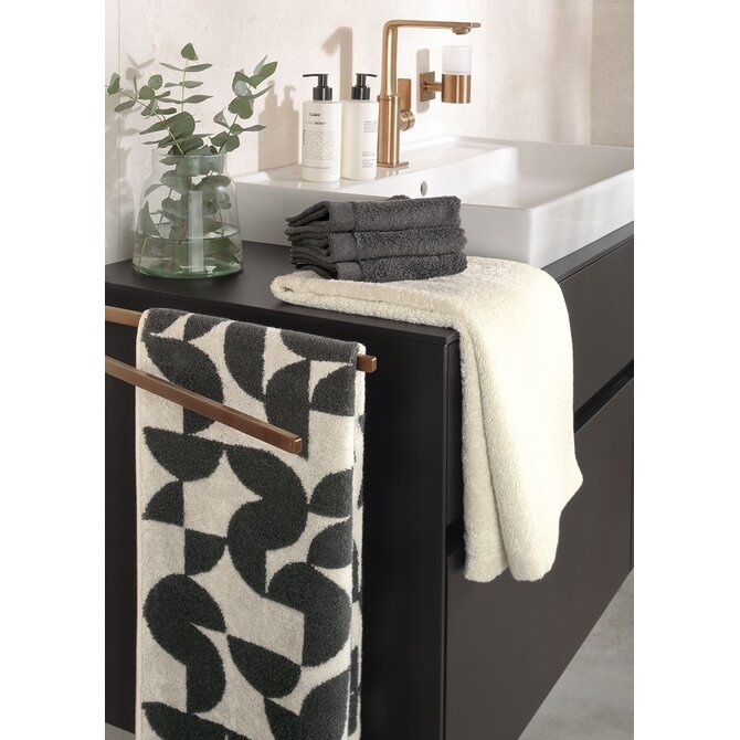 Cawo Studio gemustert 6251 Handdoek 50x100 anthrazit