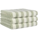 Cawö Cawo Studio Rayures 6252 Serviette 50x100 wasabi