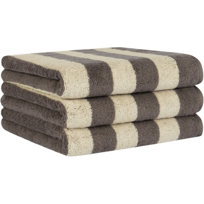 Cawo Lignes Rayures 6256 Serviette de bain 80x150 poivre