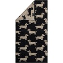 Cawö Cawo We love Dogs à motifs 6246 Serviette 50x100 noir/beige