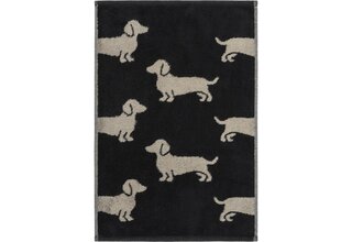 Cawo We love Dogs gemustert 6246 Badlaken 80x150 schwarz/beige