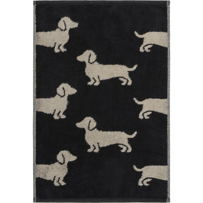 Cawo We love Dogs à motifs 6246 Serviette de bain 80x150 noir/beige