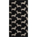 Cawö Cawo We love Dogs à motifs 6246 Serviette de bain 80x150 noir/beige