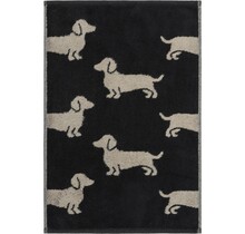 Cawo We love Dogs à motifs 6246 Serviette d'invité 30x50 noir/beige