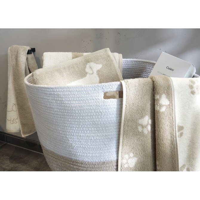 Cawo We love Dogs à motifs 6247 Serviette d'invité 30x50 naturel/beige