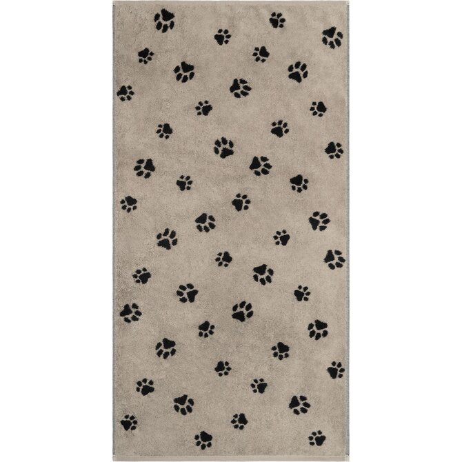 Cawo We love Dogs à motifs 6247 Serviette de bain 80x150 noir/beige