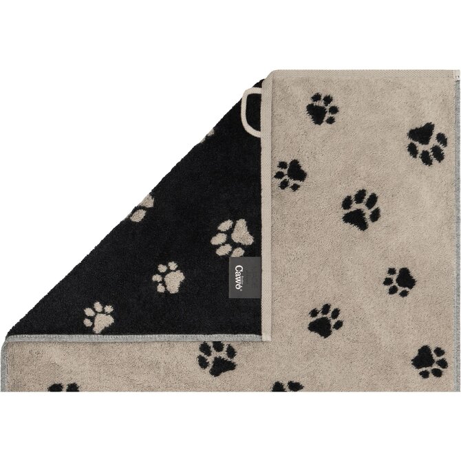 Cawo We love Dogs à motifs 6247 Serviette d'invité 30x50 noir/beige
