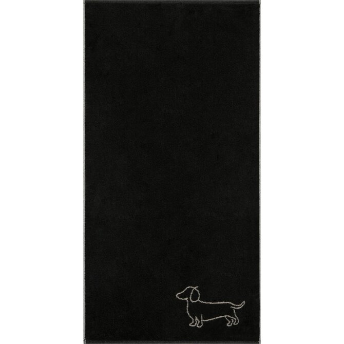 Cawo We love Dogs gemustert 6248 Handdoek 50x100 schwarz/beige