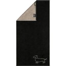 Cawö Cawo We love Dogs gemustert 6248 Gastendoekje 30x50 schwarz/beige