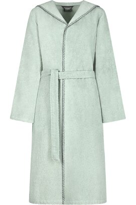 Cawo Home Dames Badjas met Capuchon 6219 eukalyptus L