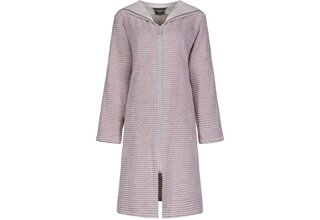 Cawo Home Dames Badjas Korte Badjas met Capuchon en Rits 6222 beere 44