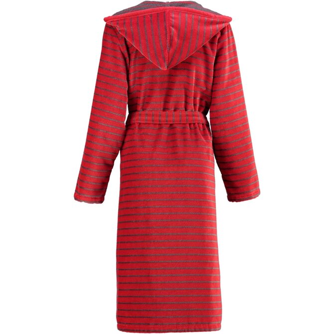 Cawo Home Peignoir Femme avec Capuche et Fermeture Éclair 1492 rouge 42