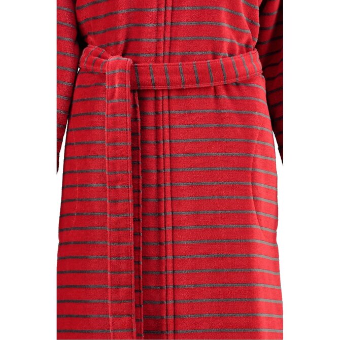 Cawo Home Peignoir Femme avec Capuche et Fermeture Éclair 1492 rouge 42