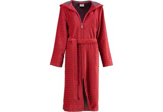 Cawo Home Peignoir Femme avec Capuche et Fermeture Éclair 1492 rouge 48