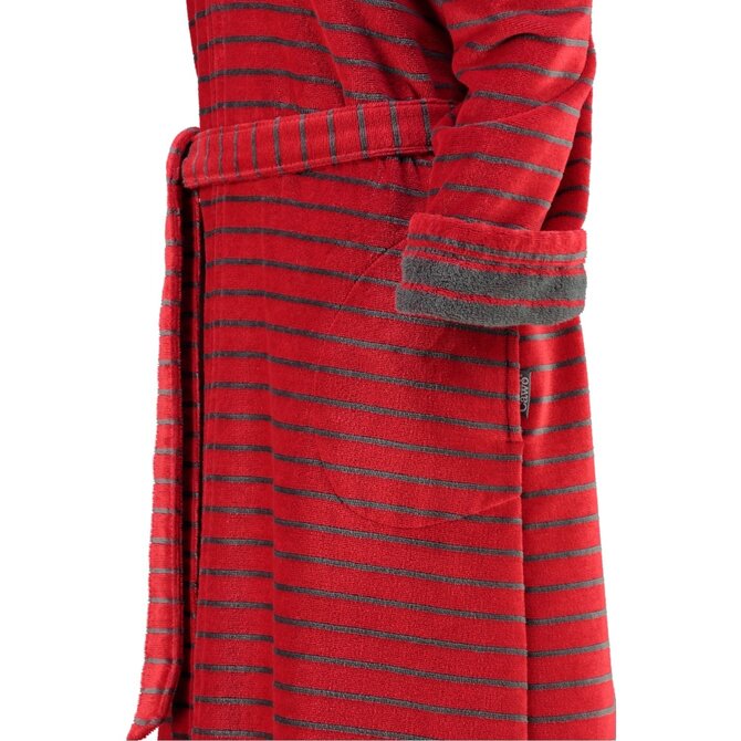 Cawo Home Peignoir Femme avec Capuche et Fermeture Éclair 1492 rouge 50