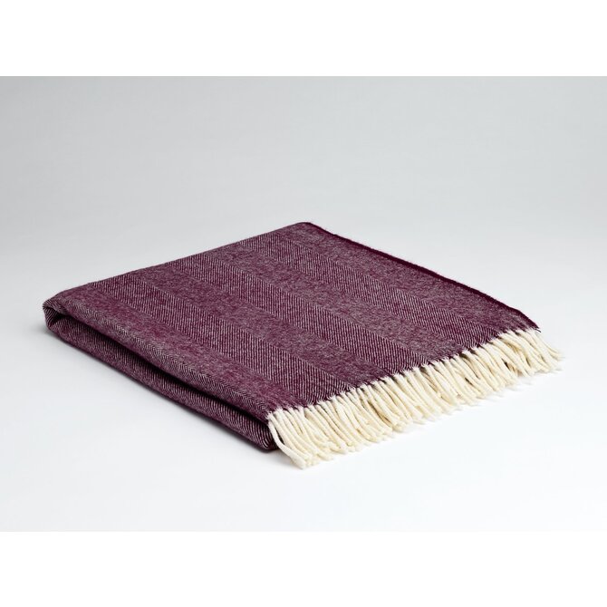 McNutt of Donegal plaid lambswool 140x200 Burgundy