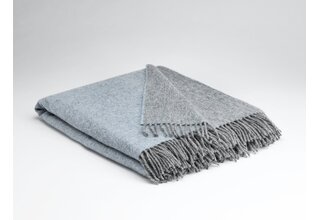 McNutt of Donegal plaid en pure laine réversible 145x200 Starlight Blue