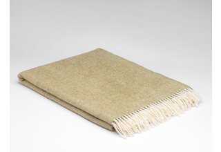 McNutt of Donegal plaid en laine d'agneau 140x200 Vert à pois