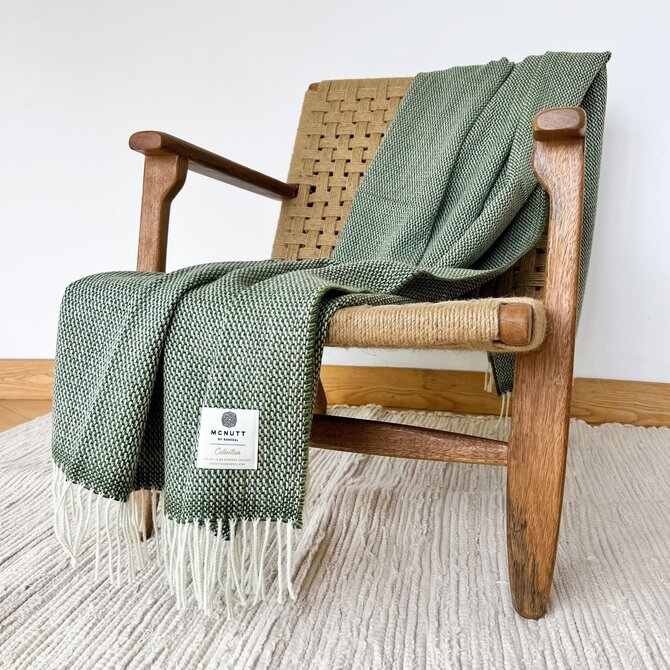 McNutt of Donegal  plaid collection 145x200 Moss