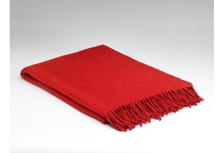 McNutt of Donegal  plaid Cashmere Lambswool 140x200 Rouge
