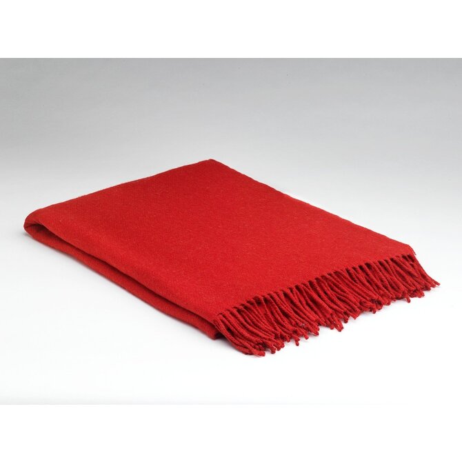 McNutt of Donegal  plaid Cashmere Lambswool 140x200 Rouge
