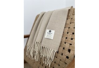 McNutt of Donegal plaid laine d'agneau XL 230x145 Tilleul