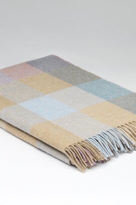 McNutt of Donegal plaid en laine d'agneau 140x200 Coastal check