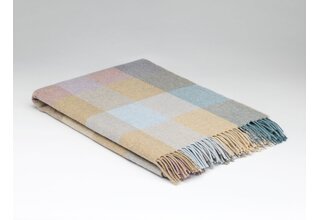 McNutt of Donegal plaid en laine d'agneau 140x200 Coastal check