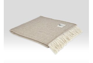 McNutt of Donegal  plaid pure wool Heritage 145x200 Sandstone