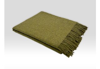 McNutt of Donegal  plaid Forever Wool 145x200 Olive