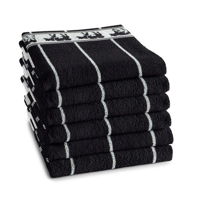 DDDDD Torchon de Cuisine Vache 50x55 Noir