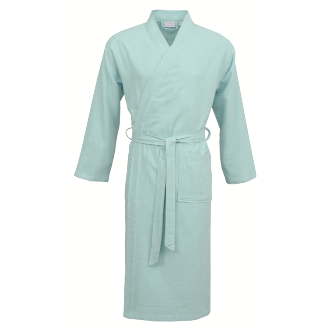 Carl Ross Peignoir Unisexe Kimono 38100 Bleu océan/Blanc cassé M