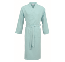 Carl Ross Unisex Badjas Kimono 38100 Ocean blue/Offwhite XL