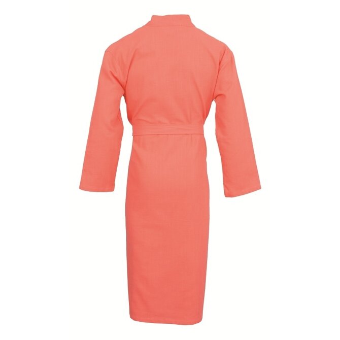 Carl Ross Unisex Badjas Kimono 38100 Coral/Offwhite S