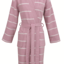 Carl Ross Carl Ross Peignoir Unisexe Kimono 33110 Quartz Rose/Blanc Cassé L