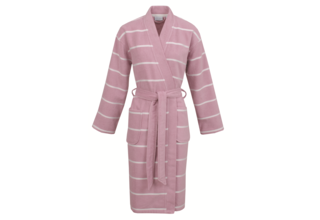 Carl Ross Peignoir Unisexe Kimono 33110 Quartz Rose/Blanc Cassé L