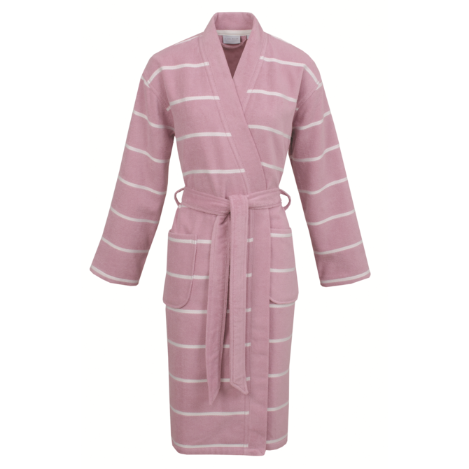 Carl Ross Unisex Badjas Kimono 33110 Rose Quartz/Offwhite L