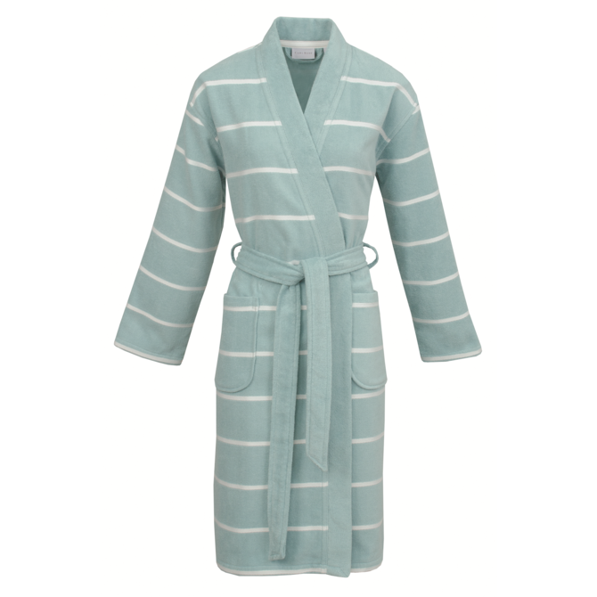 Carl Ross Peignoir Unisexe Kimono 33110 Bleu océan/Blanc cassé M