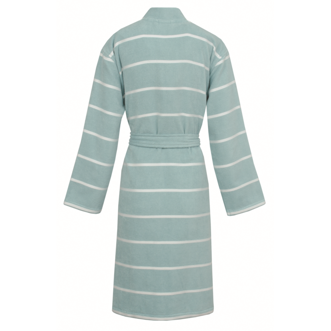 Carl Ross Peignoir Unisexe Kimono 33110 Bleu océan/Blanc cassé XL