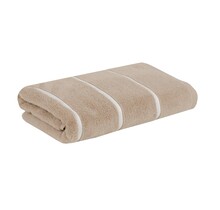 Carl Ross Serviette de Sauna 18300 Kaki/Blanc Cassé 70x200
