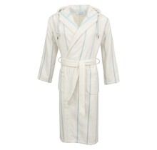 Carl Ross Peignoir Unisexe avec Capuche 35300 Blanc Cassé/Bleu Océan L