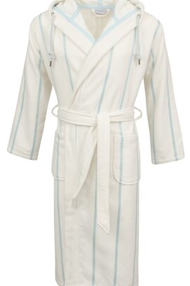 Carl Ross Peignoir Unisexe avec Capuche 35300 Blanc Cassé/Bleu Océan L