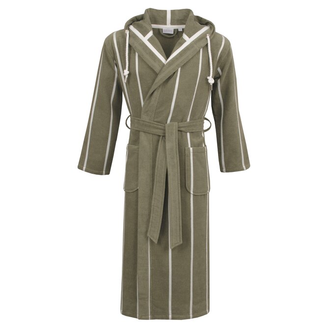 Carl Ross Peignoir Unisexe avec Capuche 35300 Vert citron/Blanc cassé L