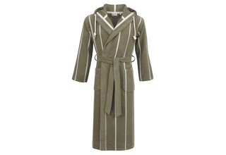 Carl Ross Peignoir Unisexe avec Capuche 35300 Vert citron/Blanc cassé XL