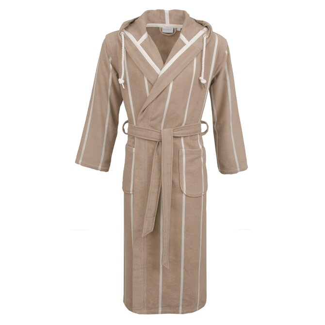Carl Ross Peignoir Unisexe avec Capuche 35300 Kaki/Blanc Cassé S