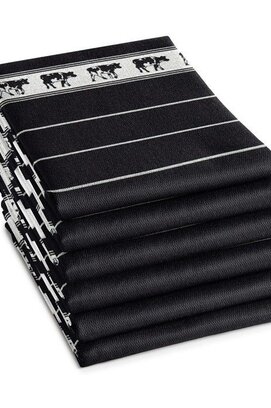 DDDDD Torchons Vache 60x65 Noir