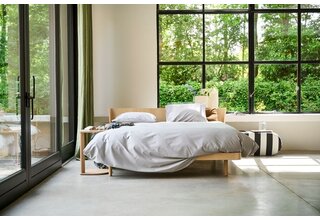 Auping Pearl Grey Satin housse de couette 140x200/220 Gris