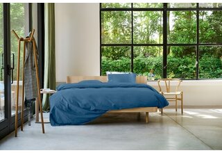 Housse de couette en satin bleu marine Auping 240x200/220 Navy